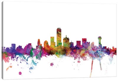 Dallas, Texas Skyline Canvas Art Print - Dallas Art