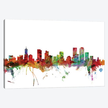 Denver, Colorado Skyline Canvas Print #MTO1021} by Michael Tompsett Canvas Artwork