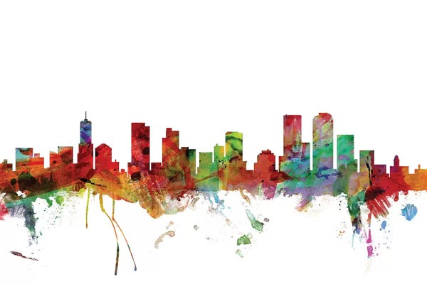 Denver: Rainbow Blend Denver, Colorado Skyline by Michael Tompsett