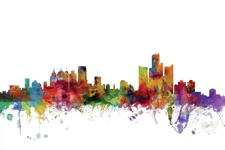 Rainbow Blend Detroit, Michigan Skyline