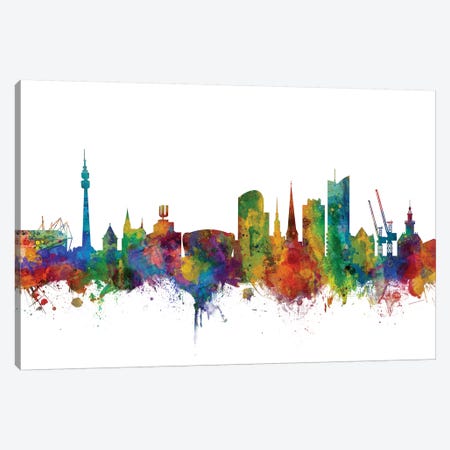 Dortmund, Germany Skyline Canvas Print #MTO1025} by Michael Tompsett Art Print