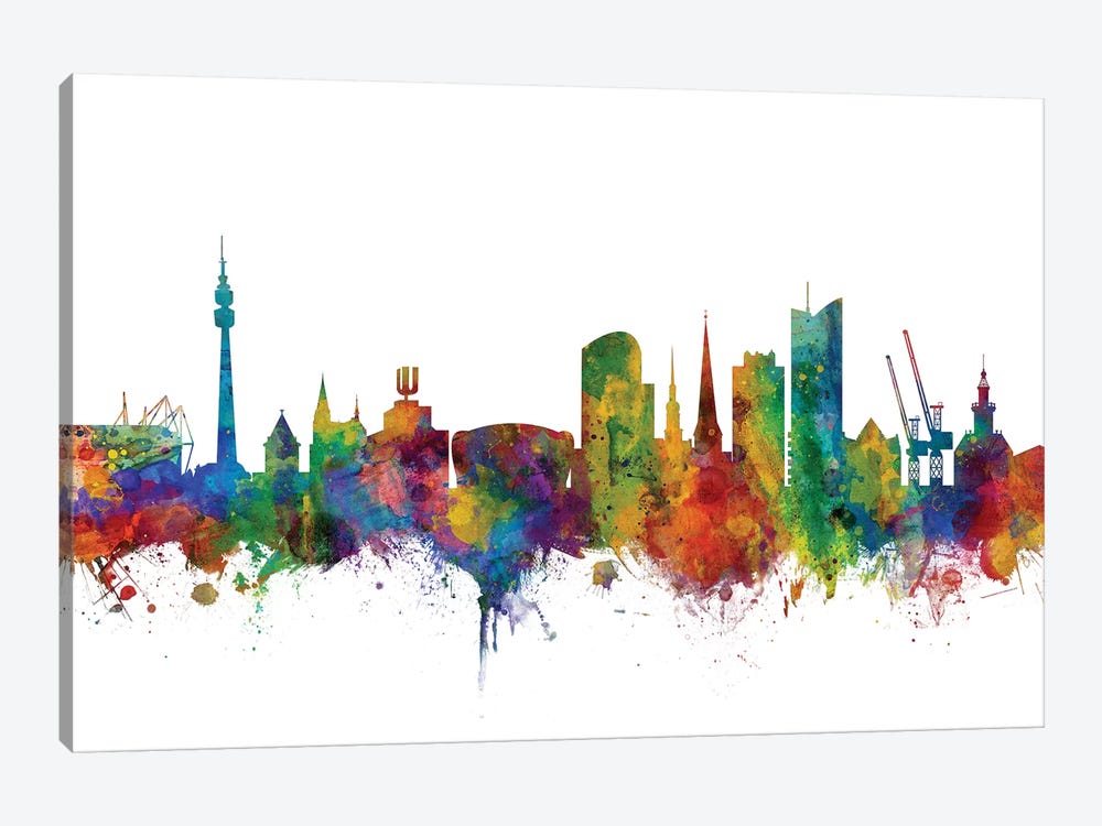 Dortmund, Germany Skyline by Michael Tompsett 1-piece Canvas Art