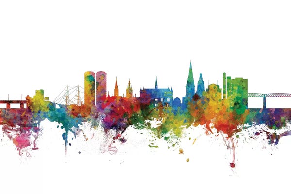 Scotland: Rainbow Blend Dundee, Scotland Skyline by Michael Tompsett