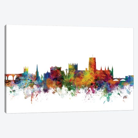Durham, England Skyline Cityscape Canvas Print #MTO1030} by Michael Tompsett Canvas Art Print