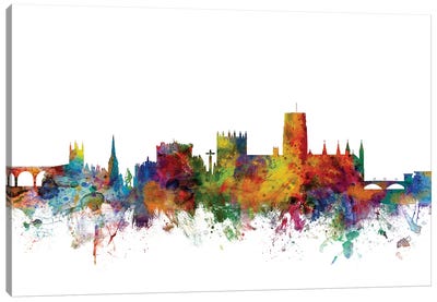 Durham, England Skyline Cityscape Canvas Art Print