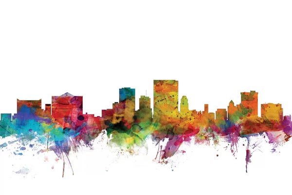 El Paso: Rainbow Blend El Paso, Texas Skyline by Michael Tompsett