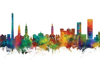 Rainbow Blend Erlangen, Germany Skyline by Michael Tompsett canvas print