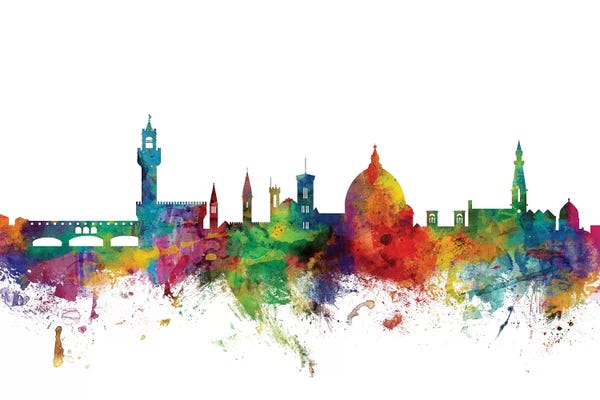Florence: Rainbow Blend Florence, Italy Skyline by Michael Tompsett