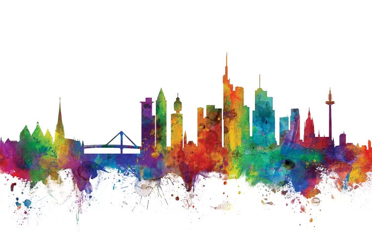 Frankfurt, Germany Skyline by Michael Tompsett wall art