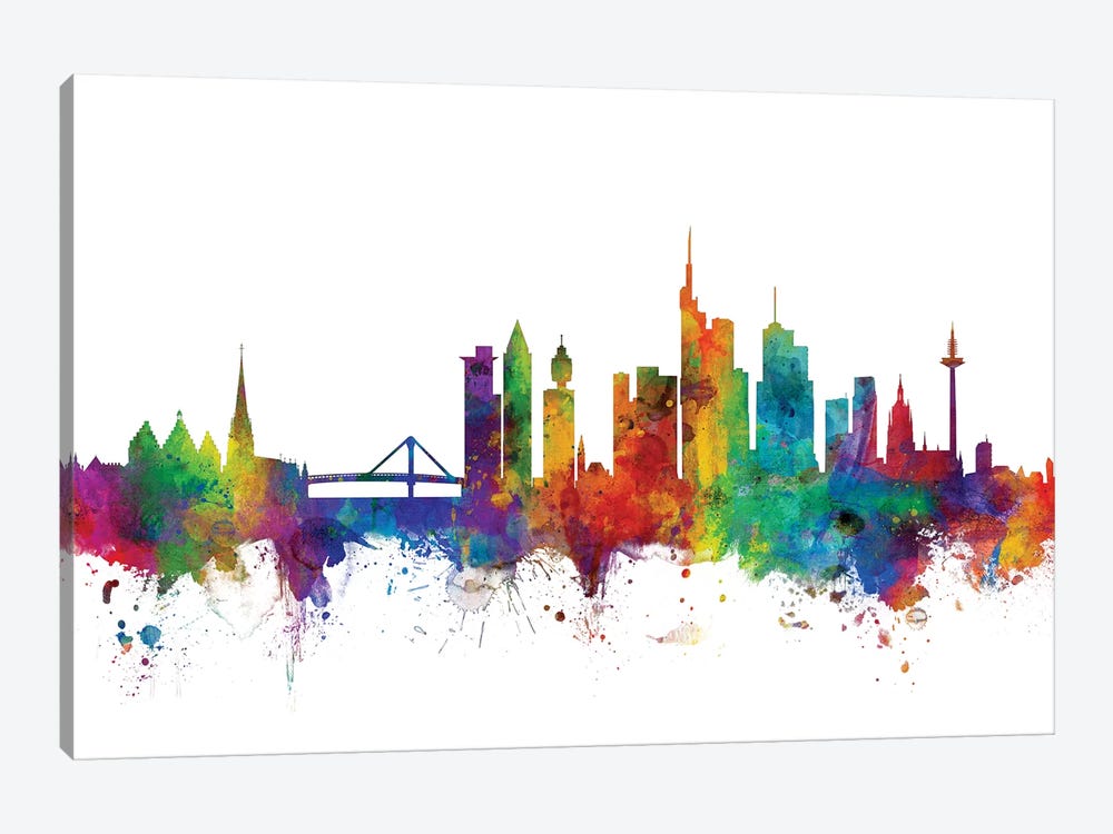 Frankfurt, Germany Skyline by Michael Tompsett 1-piece Canvas Print