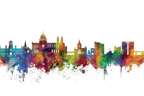 Galway: Rainbow Blend Galway, Ireland Skyline by Michael Tompsett