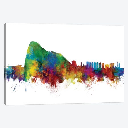 Gibraltar Skyline Canvas Print #MTO1047} by Michael Tompsett Art Print