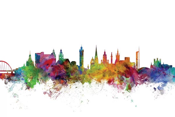 Scotland: Rainbow Blend Glasgow, Scotland Skyline by Michael Tompsett