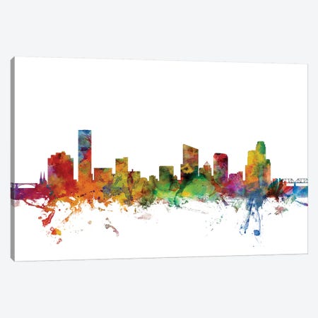 Grand Rapids, Michigan Skyline Canvas Print #MTO1051} by Michael Tompsett Canvas Art Print