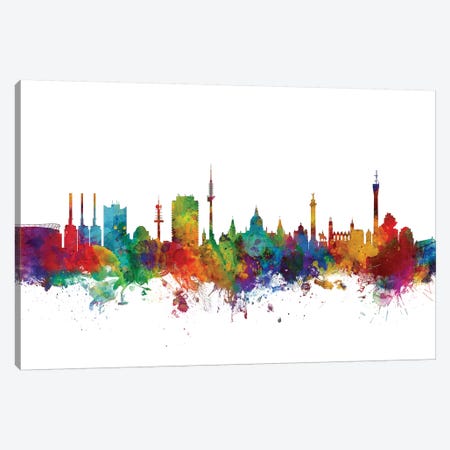 Hannover, Germany Skyline Canvas Print #MTO1055} by Michael Tompsett Canvas Artwork