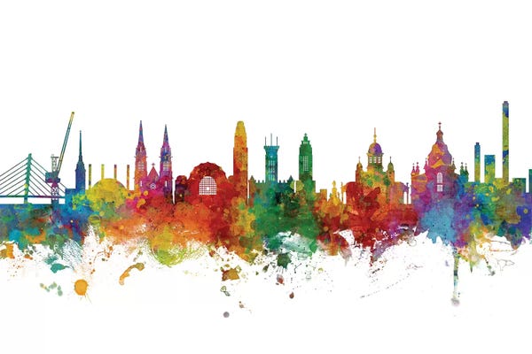 Finland: Rainbow Blend Helsinki, Finland Skyline by Michael Tompsett
