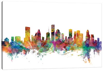 Houston, Texas Skyline Canvas Art Print - Building & Skyscraper Art