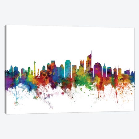 Jakarta, Indonesia Skyline Canvas Print #MTO1067} by Michael Tompsett Canvas Print