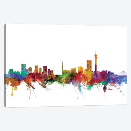 Johannesburg, South Africa Skyline Canvas Print #MTO1069} by Michael Tompsett Canvas Artwork