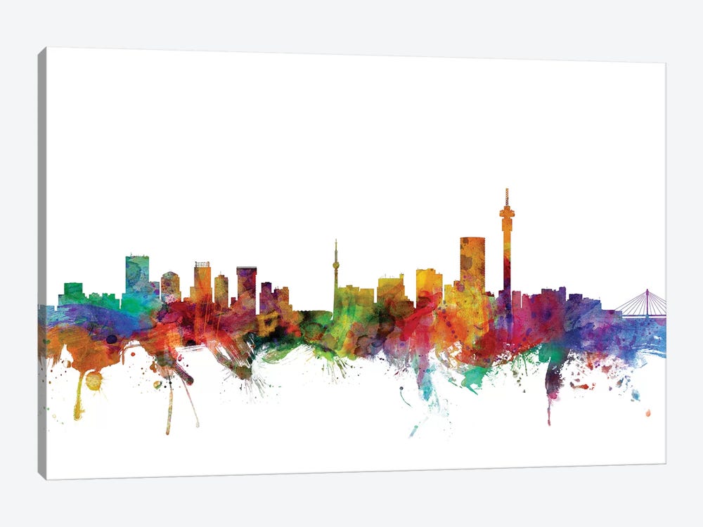 Johannesburg, South Africa Skyline by Michael Tompsett 1-piece Canvas Artwork