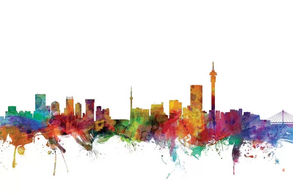 South Africa: Rainbow Blend Johannesburg, South Africa Skyline by Michael Tompsett