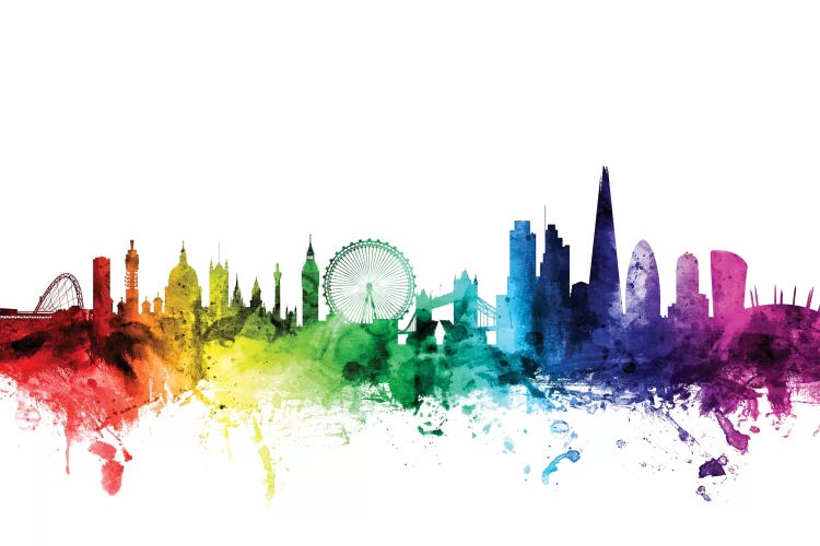 Rainbow Skyline Of London, England, United Kingdom I