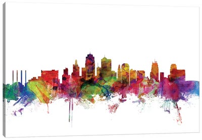 Kansas City, Missouri Skyline Canvas Art Print - Kansas City Art