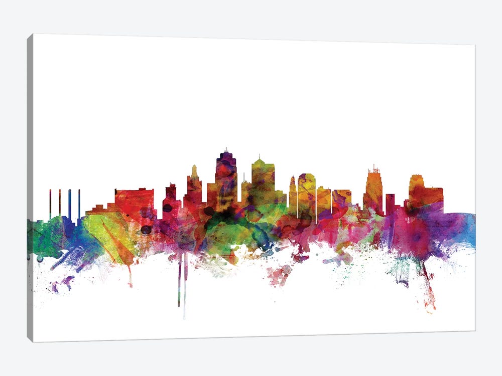 Kansas City, Missouri Skyline by Michael Tompsett 1-piece Canvas Art