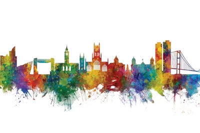 Rainbow Blend Kingston upon Hull, England Skyline by Michael Tompsett canvas print