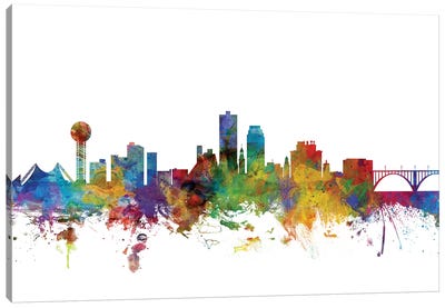 Knoxville, Tennessee Skyline Canvas Art Print - Michael Tompsett