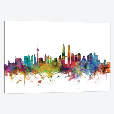 Kuala Lumpur, Malaysia Skyline Canvas Print #MTO1076} by Michael Tompsett Canvas Art
