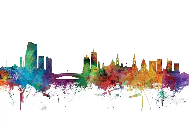 Leeds, England Skyline by Michael Tompsett wall art