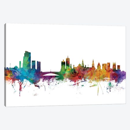 Leeds, England Skyline Canvas Print #MTO1080} by Michael Tompsett Canvas Wall Art