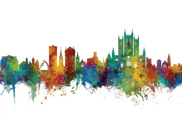 Lincoln: Rainbow Blend Lincoln, England Skyline by Michael Tompsett