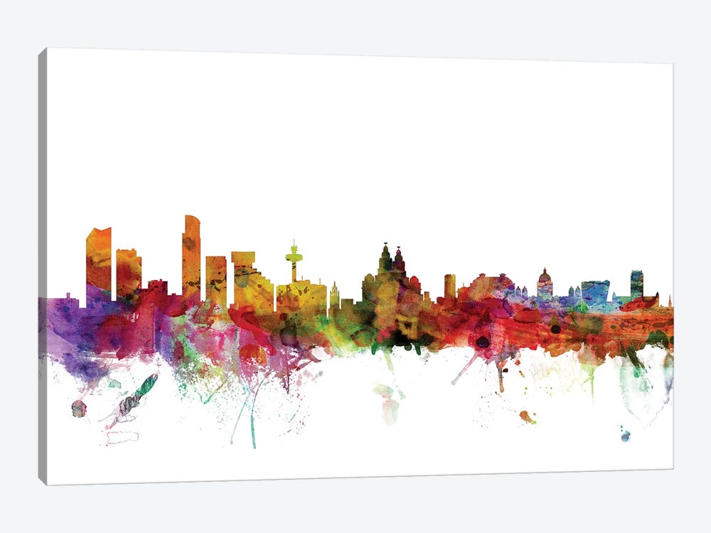 Liverpool, England Skyline by Michael Tompsett 1-piece Canvas Art