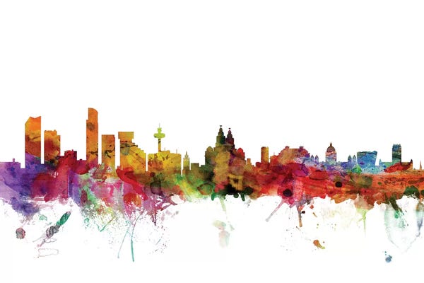 Liverpool: Rainbow Blend Liverpool, England Skyline by Michael Tompsett