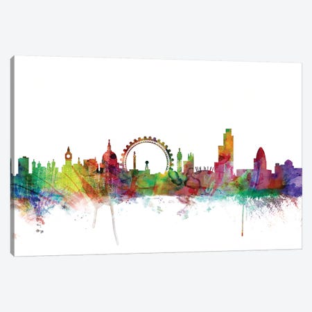 London, England Skyline Canvas Print #MTO1089} by Michael Tompsett Canvas Artwork