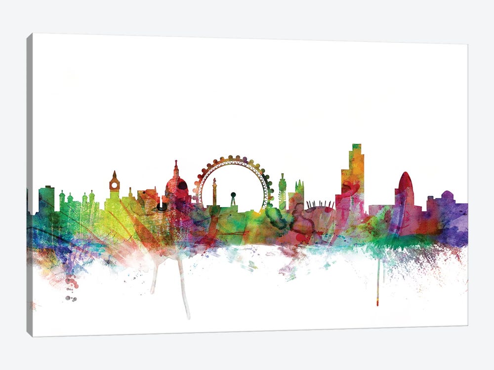 London, England Skyline by Michael Tompsett 1-piece Canvas Art