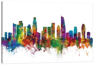 Los Angeles, California Skyline Canvas Art Print - Los Angeles Skylines