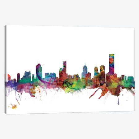 Melbourne, Australia Skyline Canvas Print #MTO1102} by Michael Tompsett Canvas Print