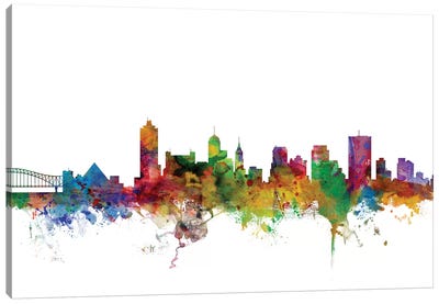 Memphis, Tennessee Skyline Canvas Art Print - Tennessee Art