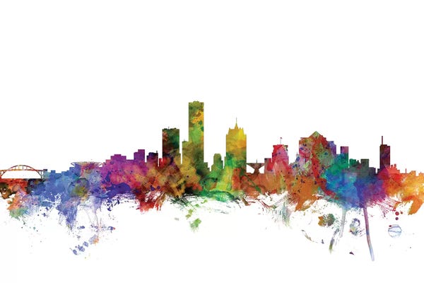Wisconsin: Rainbow Blend Milwaukee, Wisconsin Skyline by Michael Tompsett