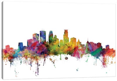 Minneapolis, Minnesota Skyline Canvas Art Print - Minnesota Art