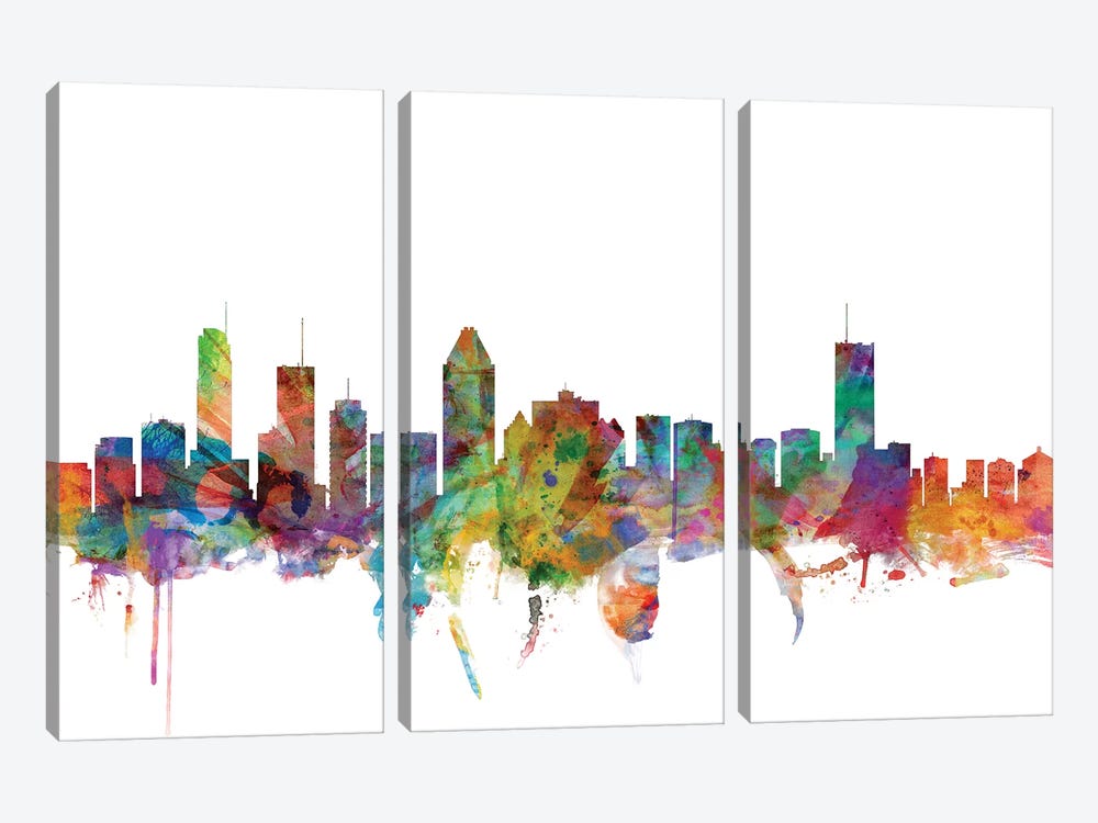Montreal, Canada Skyline by Michael Tompsett 3-piece Art Print