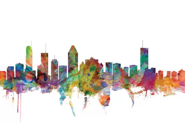 Montreal: Rainbow Blend Montreal, Canada Skyline by Michael Tompsett