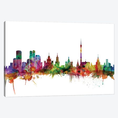 Moscow, Russia Skyline Canvas Print #MTO1110} by Michael Tompsett Canvas Art