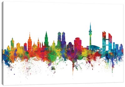 Munich, Germany Skyline Canvas Art Print - Munich Art