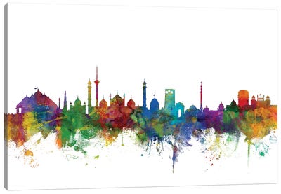 New Delhi, India Skyline Canvas Art Print