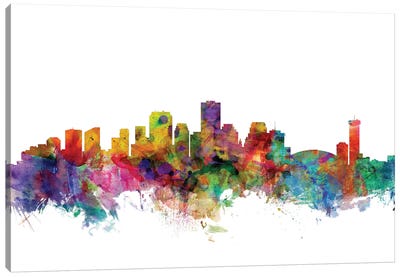 New Orleans, Louisiana Skyline Canvas Art Print - New Orleans Skylines