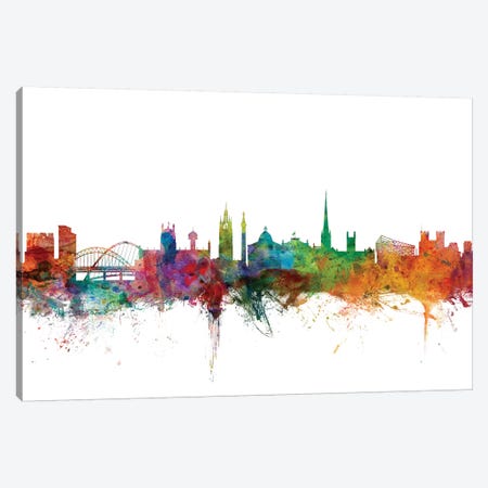 Newcastle, England Skyline Canvas Print #MTO1118} by Michael Tompsett Canvas Wall Art
